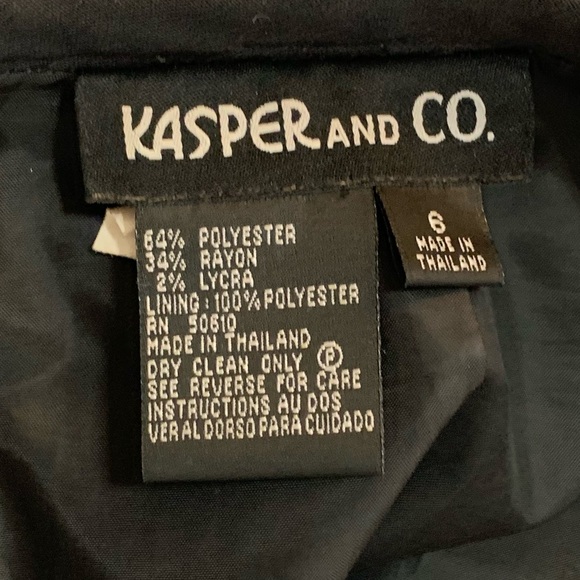 Black Kasper Midi Skirt with a front off center split - Picture 2 of 7